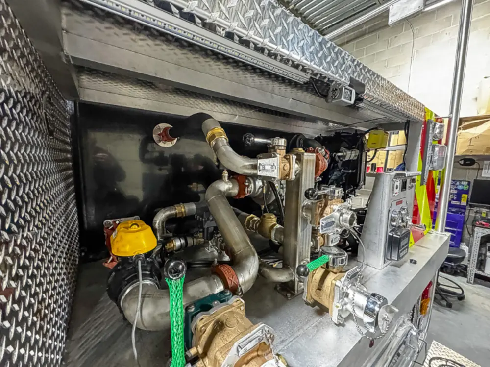 Open compartment interior during fabrication, photo 14 of 303.